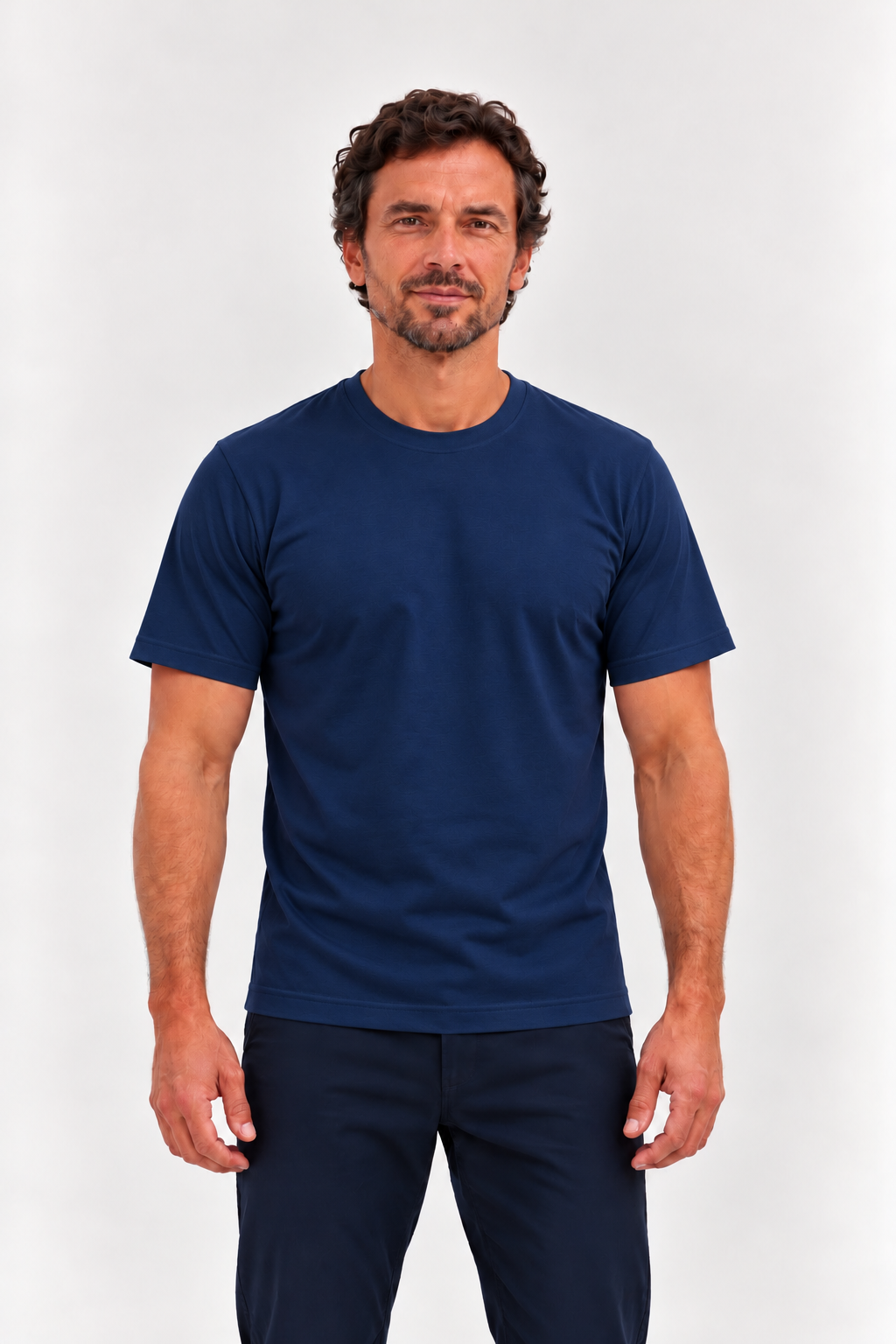Polo Básico Azul Acero Pima Corte Clásico