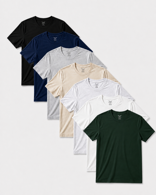 Pack de 7 colores polos básicos Pima corte Clásico