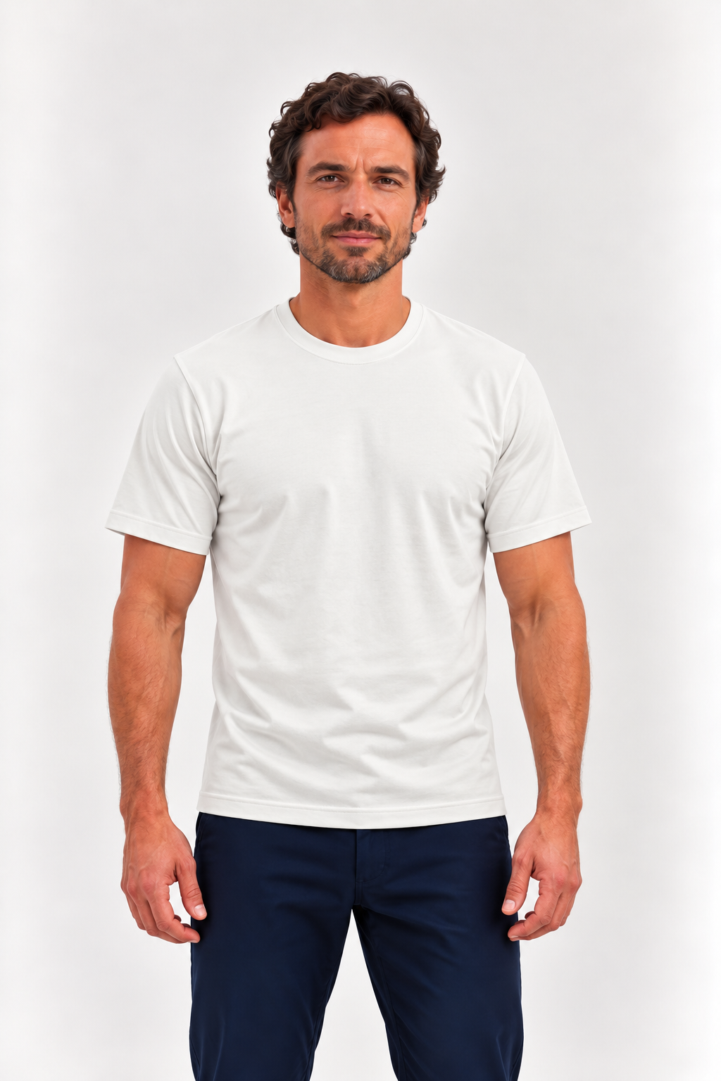 Polo Básico Blanco Perla Pima Corte Clásico