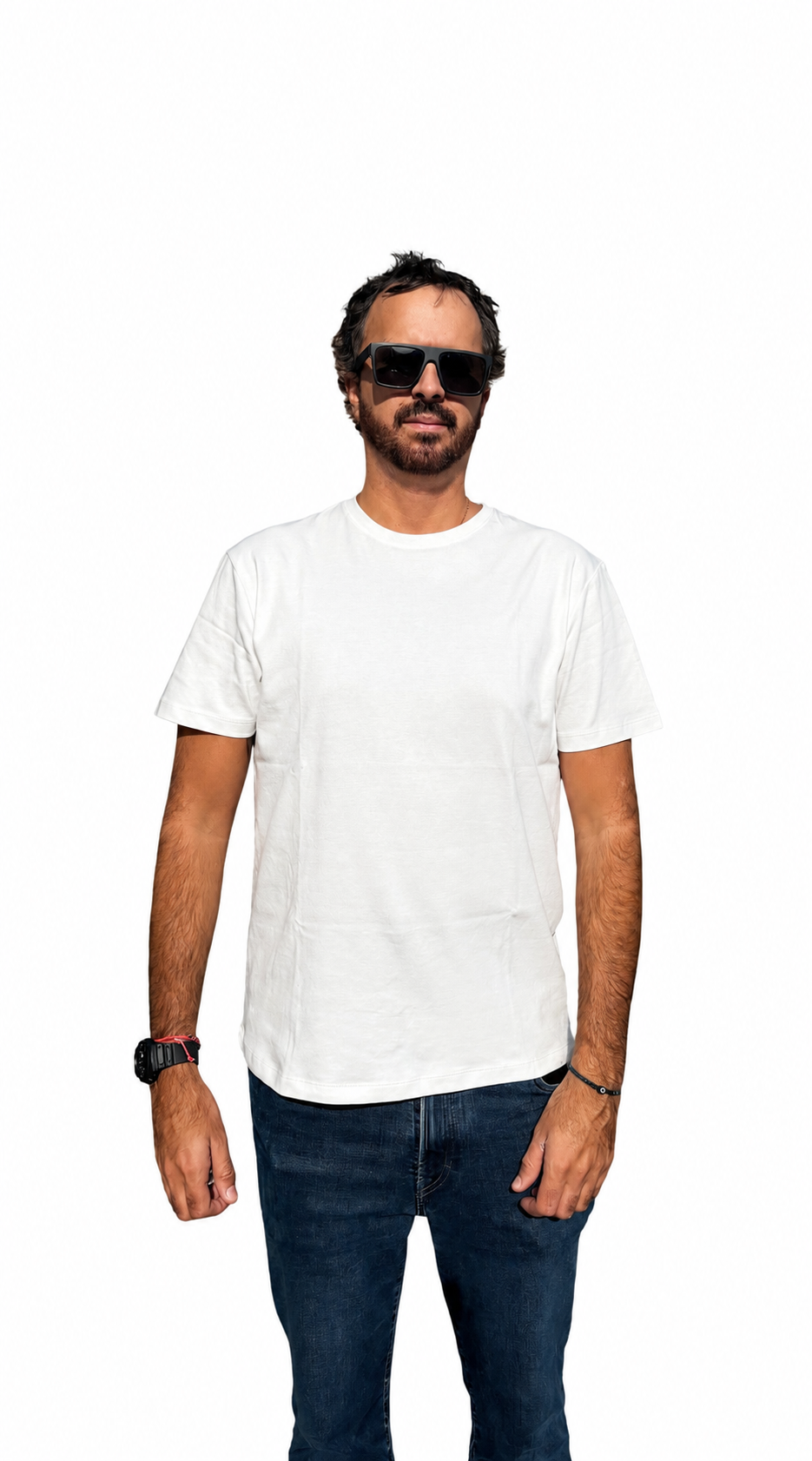 Polo Básico Blanco Perla Pima Corte Moderno
