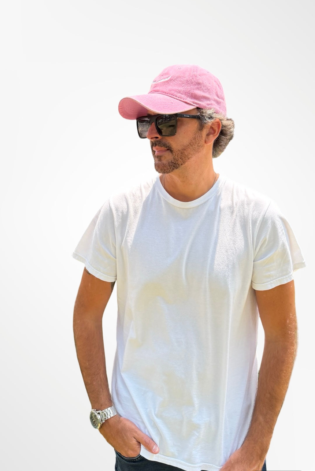 Gorra Washed Rosada