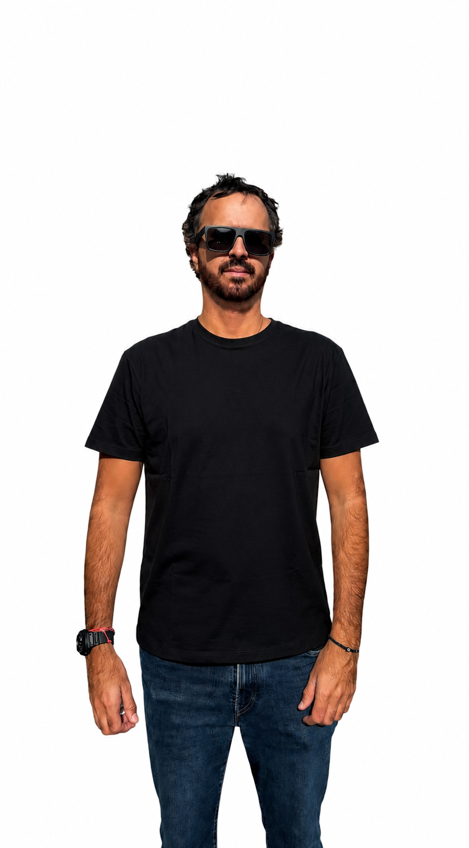 Polo Básico Negro Pima Corte Moderno