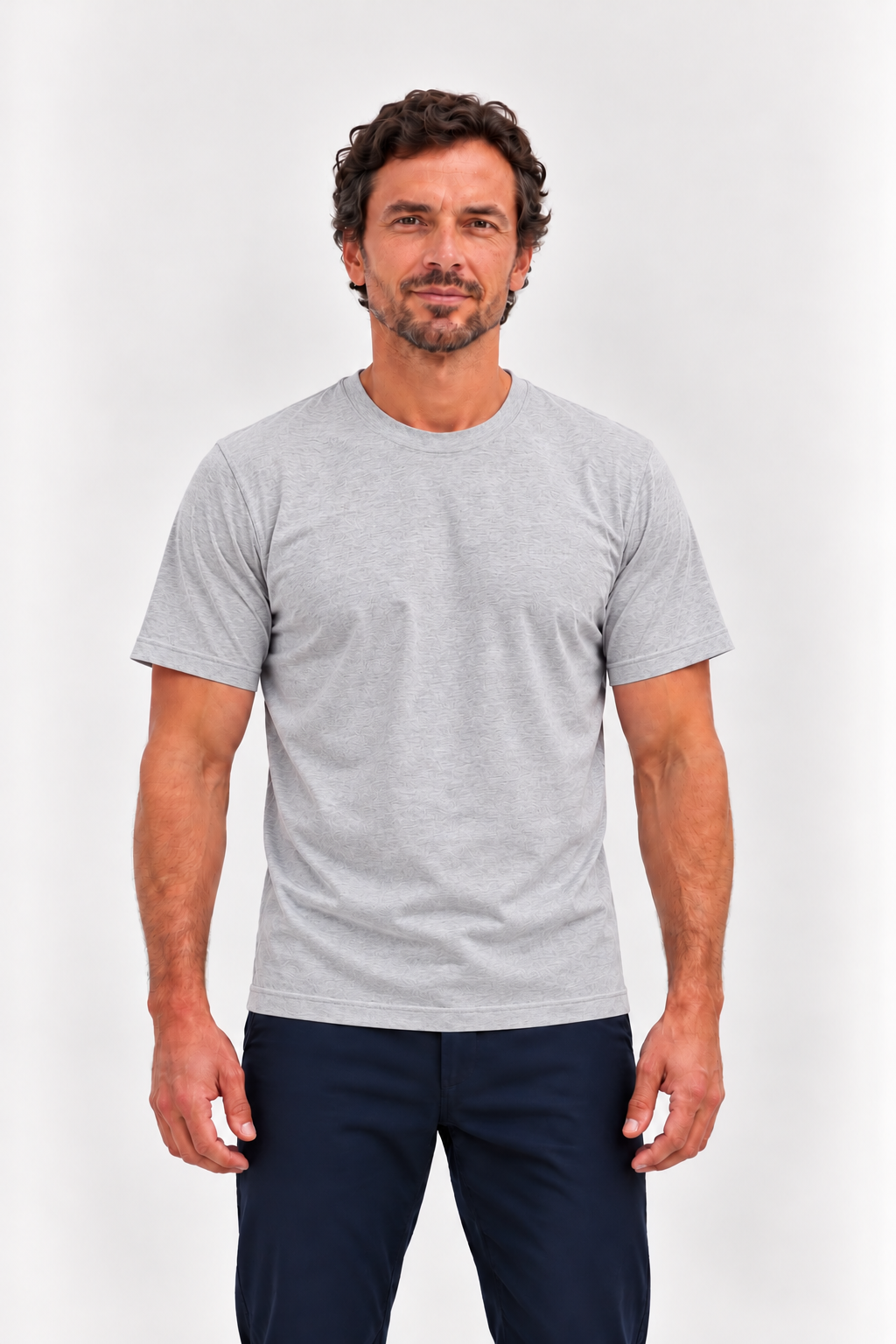 Polo Básico Gris Melange Pima Corte Clásico