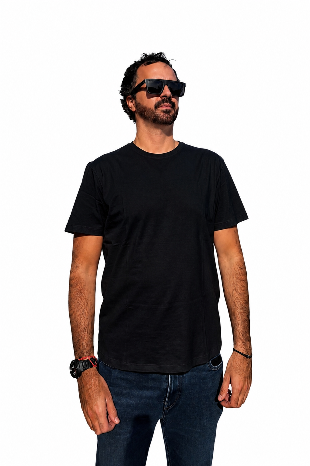Polo Básico Negro Pima Corte Moderno