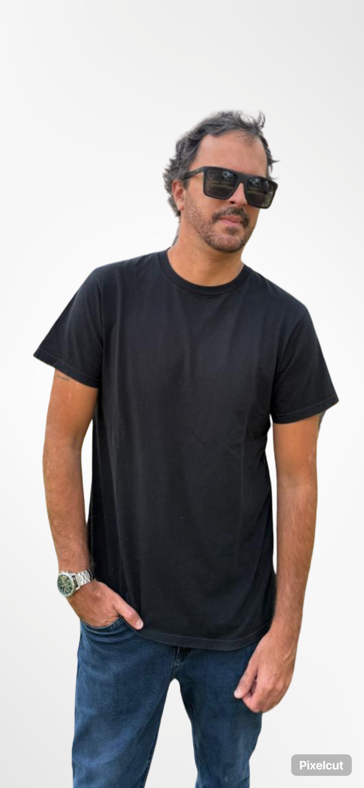 Polo Básico Negro Pima Corte Moderno