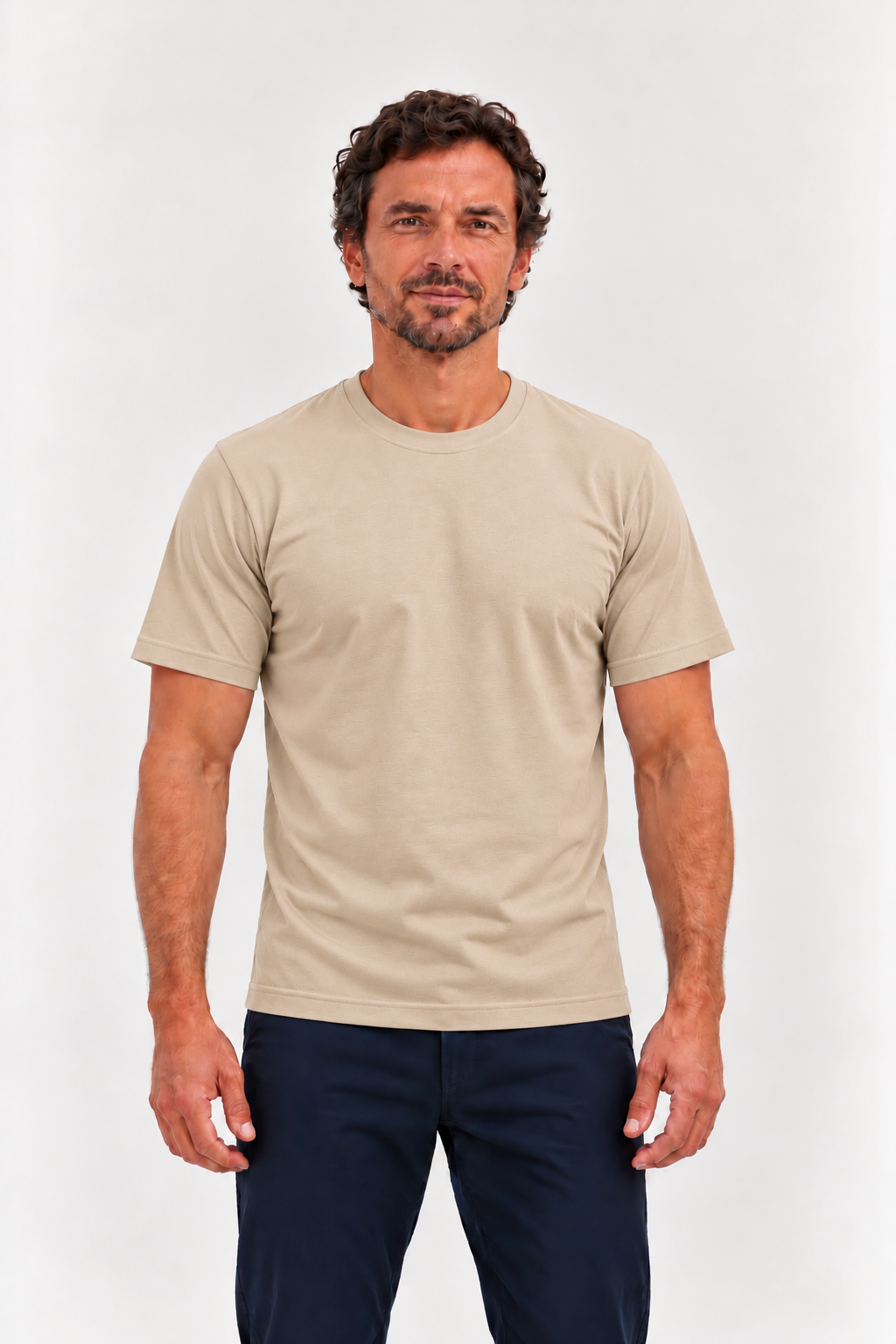 Polo Básico Beige Pima Corte Clásico