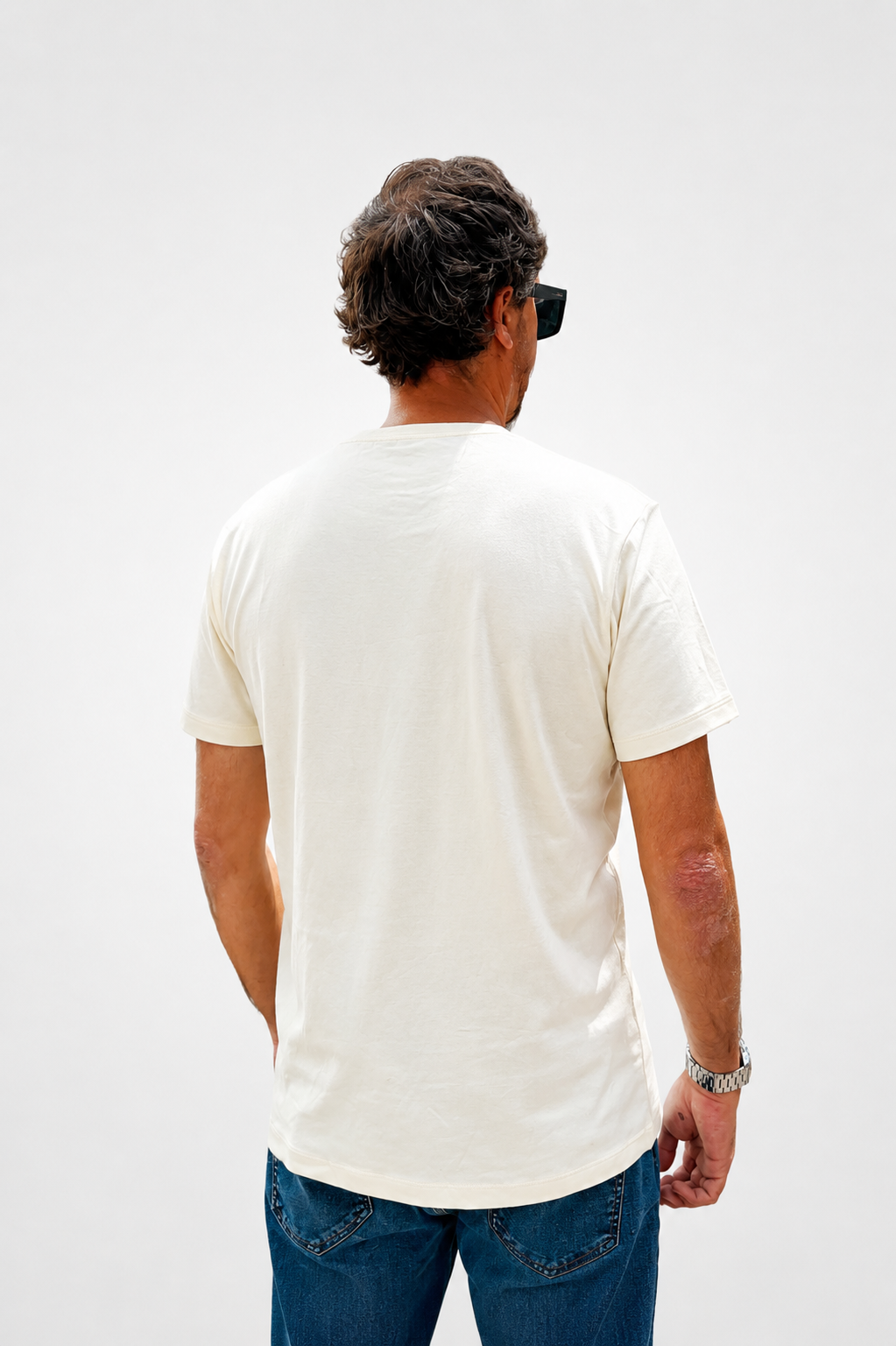 Polo Básico Beige Claro Pima Corte Moderno