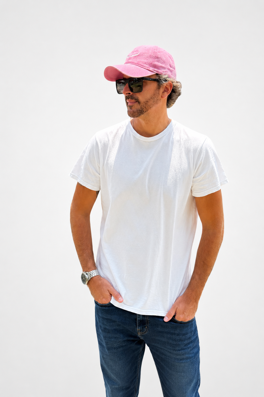 Gorra Washed Rosada
