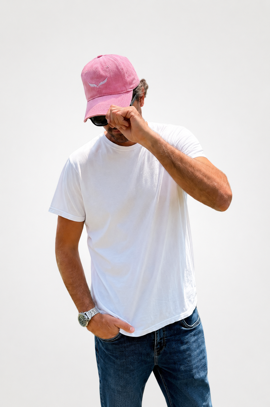 Gorra Washed Rosada