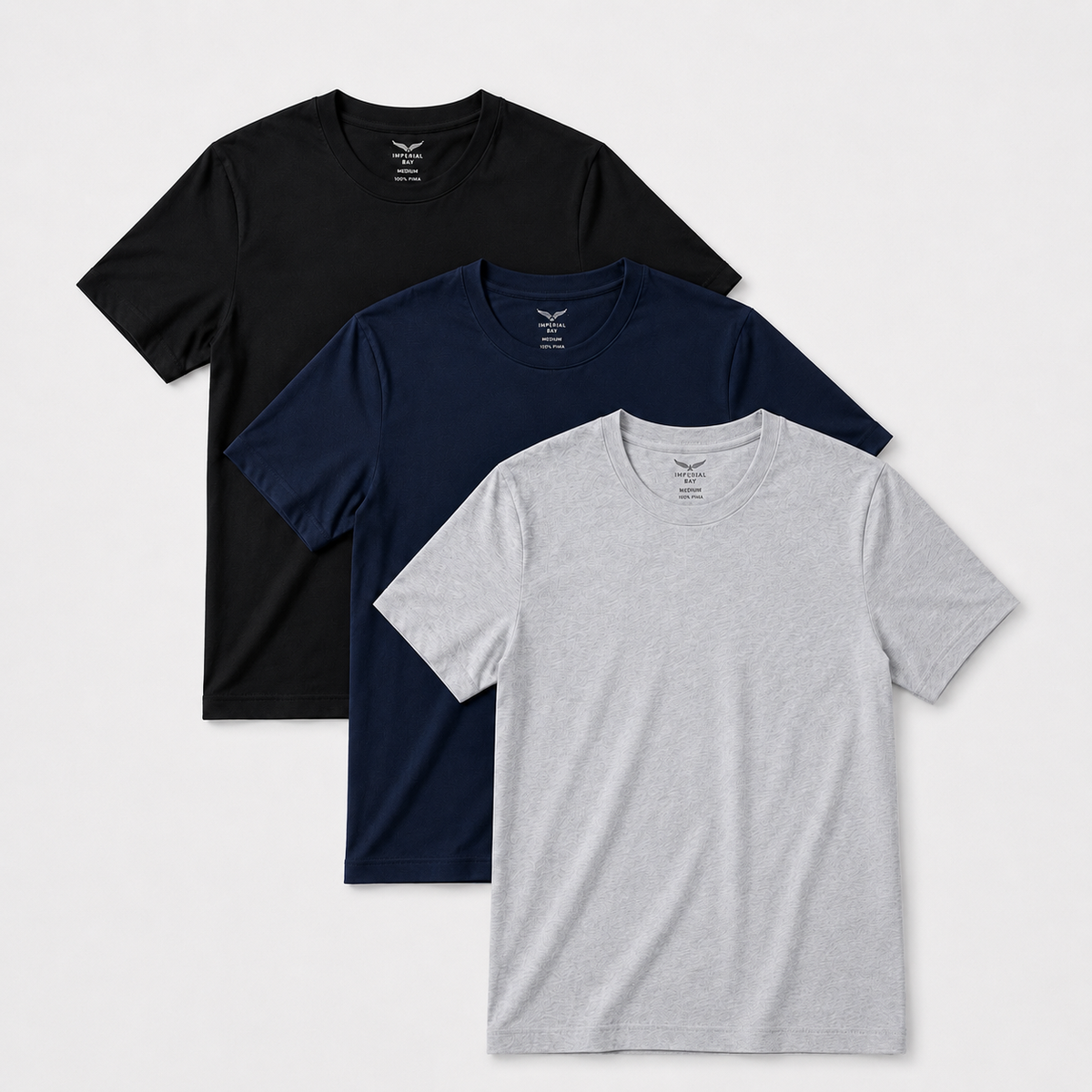 1 pack de 3 polos básicos Pima corte Clásico.
