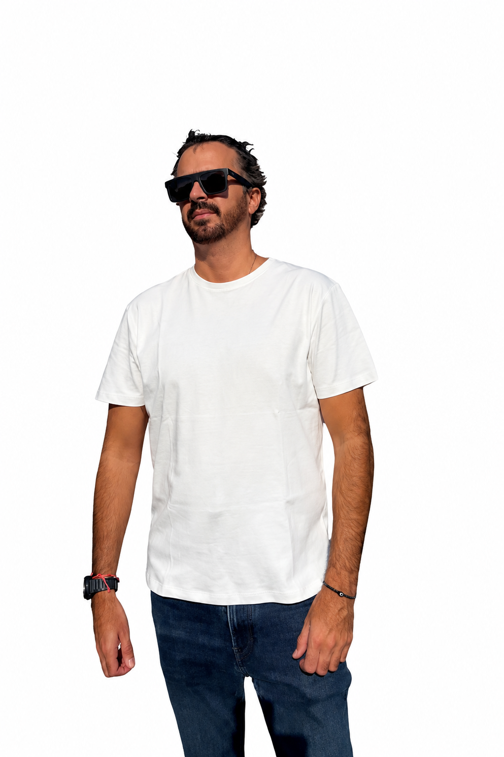 Polo Básico Blanco Perla Pima Corte Moderno