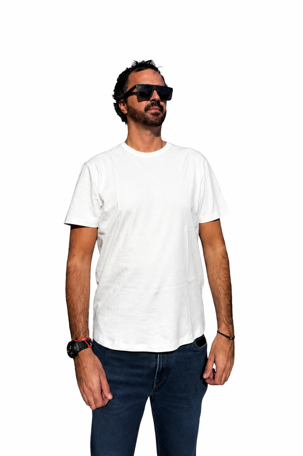 Polo Básico Blanco Perla Pima Corte Moderno