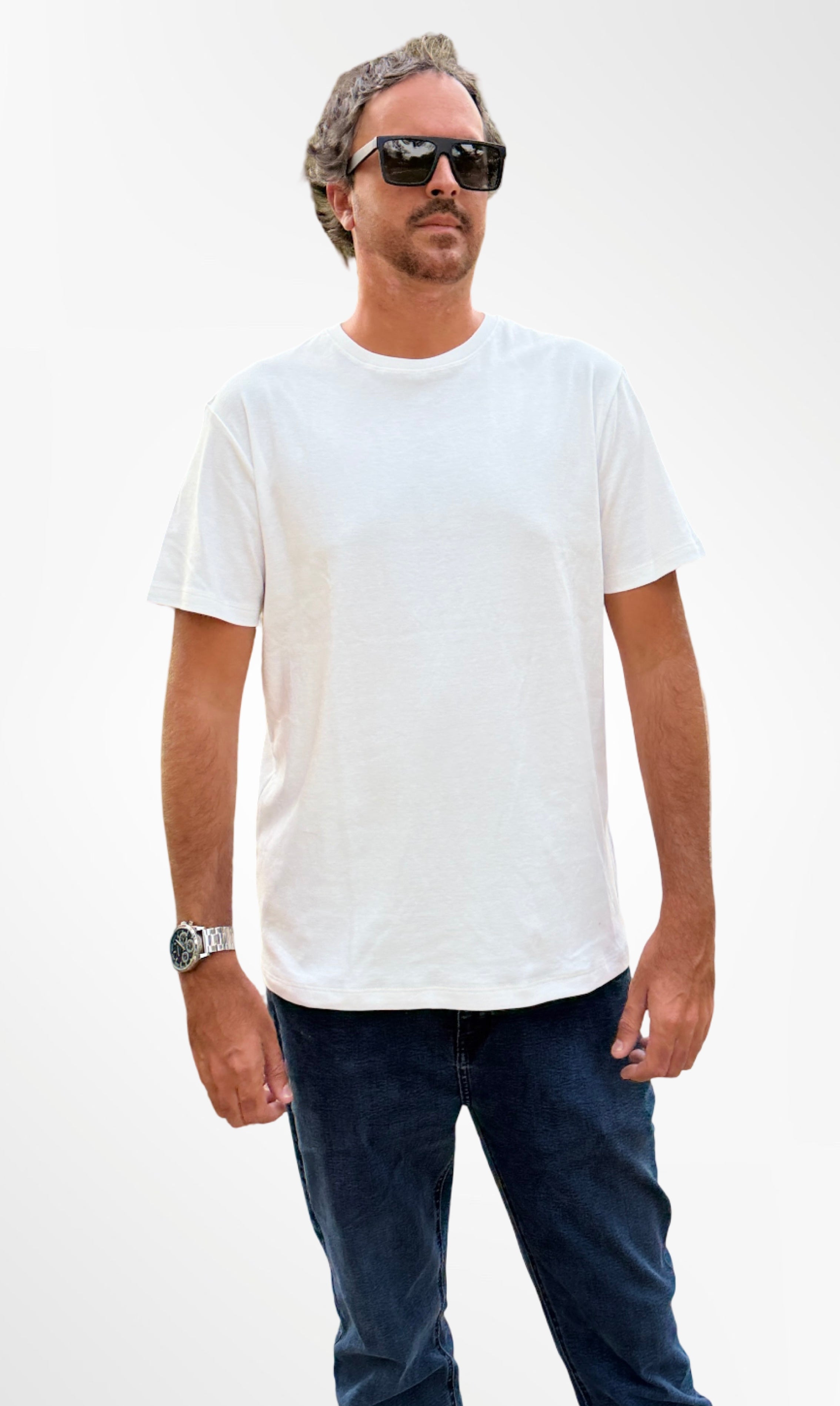 Polo Básico Blanco Perla Pima Corte Moderno