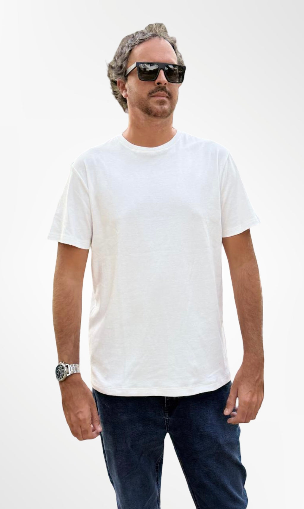 Polo Básico Blanco Perla Pima Corte Moderno