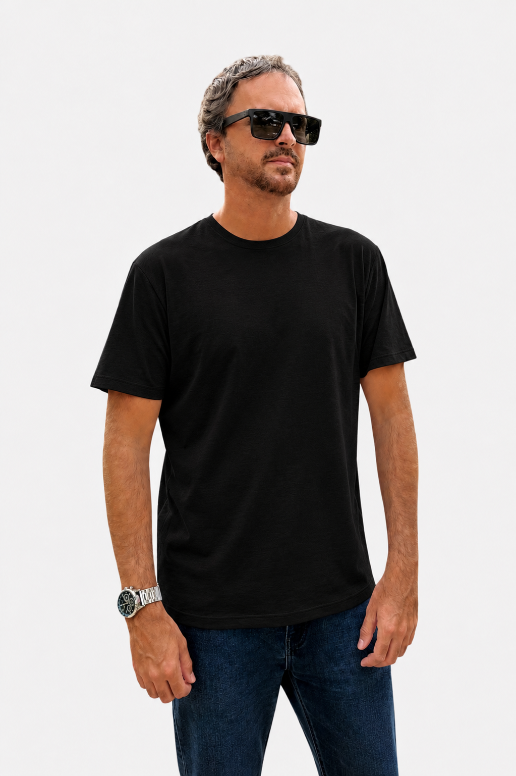 Polo Básico Negro Pima Corte Clásico